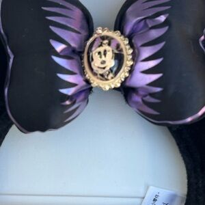 Black and Purple Bow Disney ears